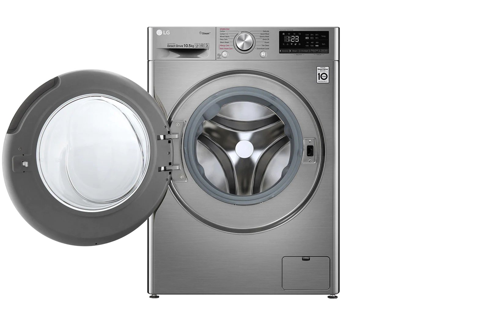 LG F4V5RGP2T – Lave-Linge Séchant Frontale 10,5/7 kg avec AI DD™, Steam™ et TurboWash™