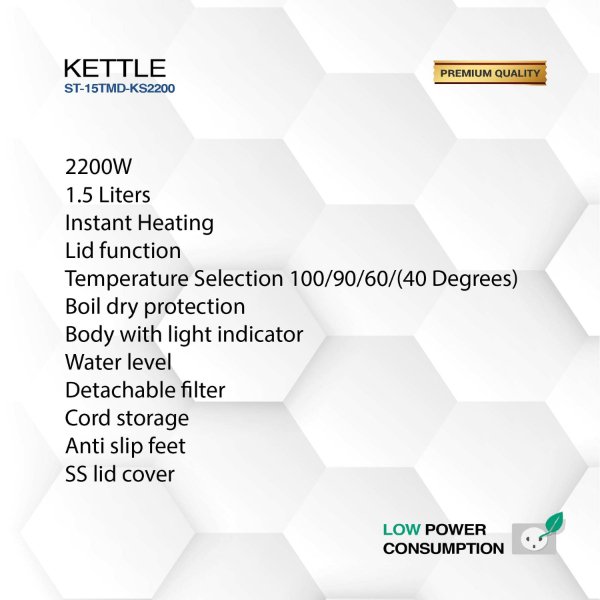STAR TRACK 1.5 liter kettle - ST-15TMD-KS2200