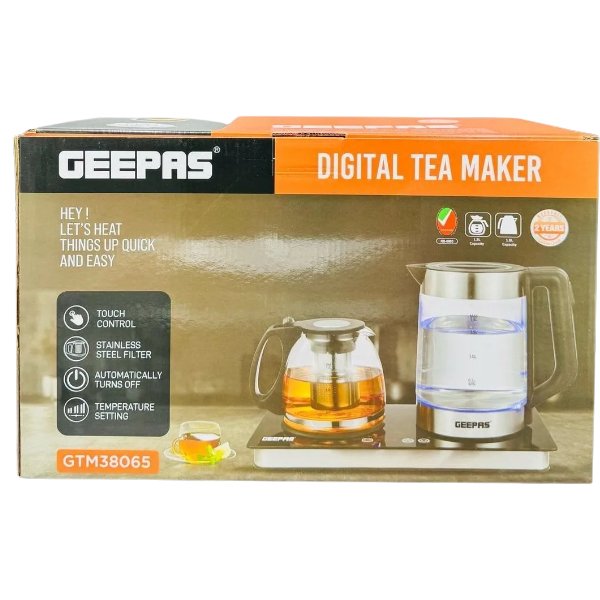 GTM38065 - Capacité : 1.8L – 2 en 1 avec Théière en Verre 1.2L