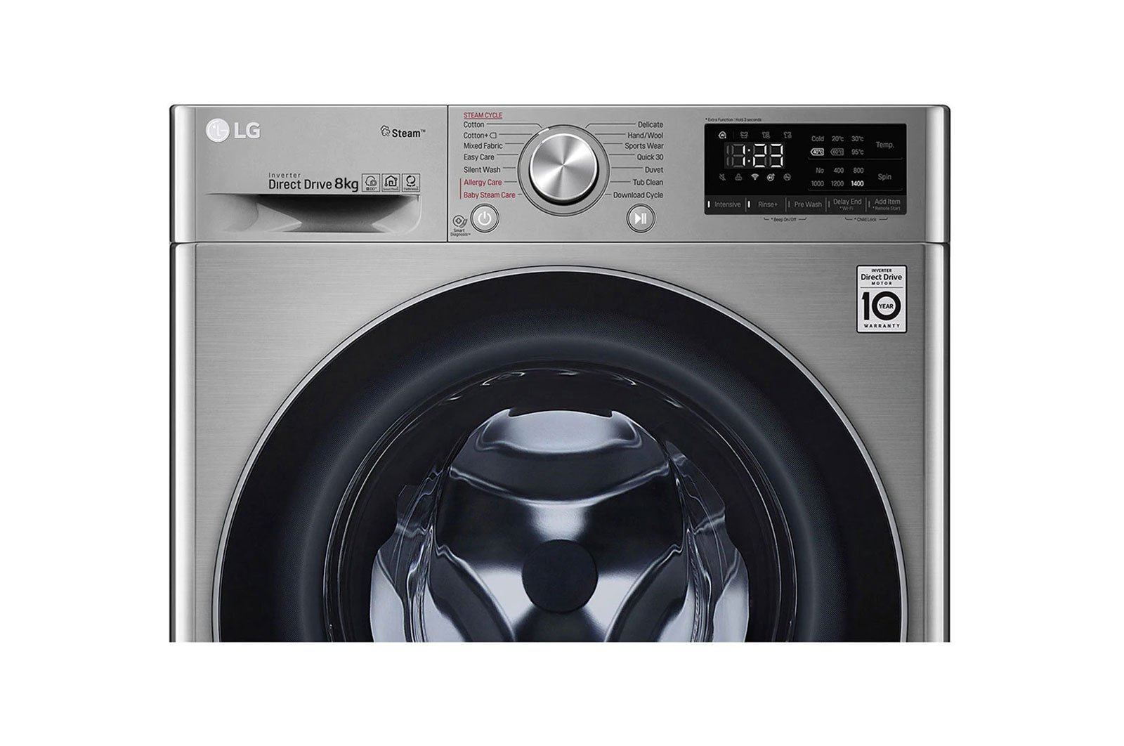 F2V5PGP2T Machine à laver 8 kg et Sèche-linge 5 kg, Chargement Frontal Gris