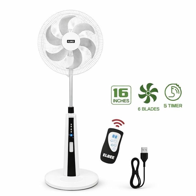 Ventilateur sur Pied Rechargeable avec Télécommande – Modèle LB-1266