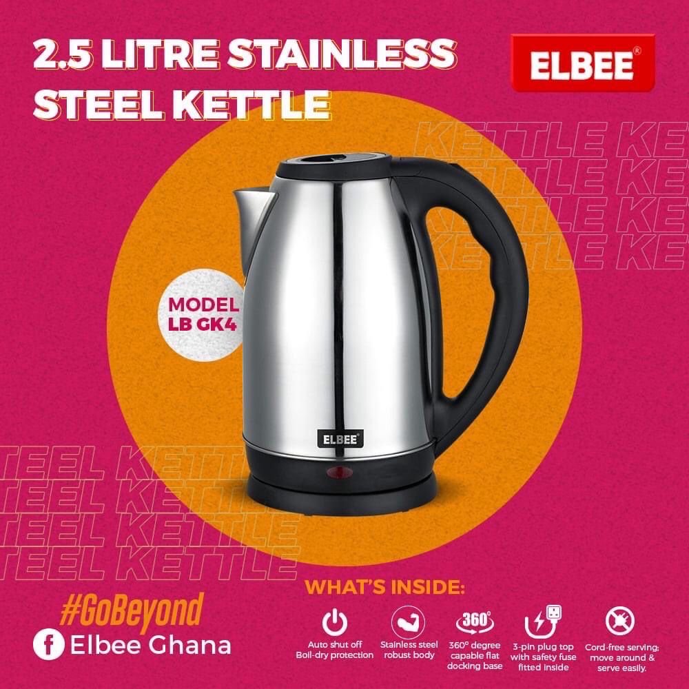 Bouilloire en acier inoxydable 2,5L – LB-GK4