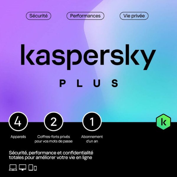 Antivirus Internet Security - Licence 1 an 4 postes (français, Windows, MacOS, iOS, Android)